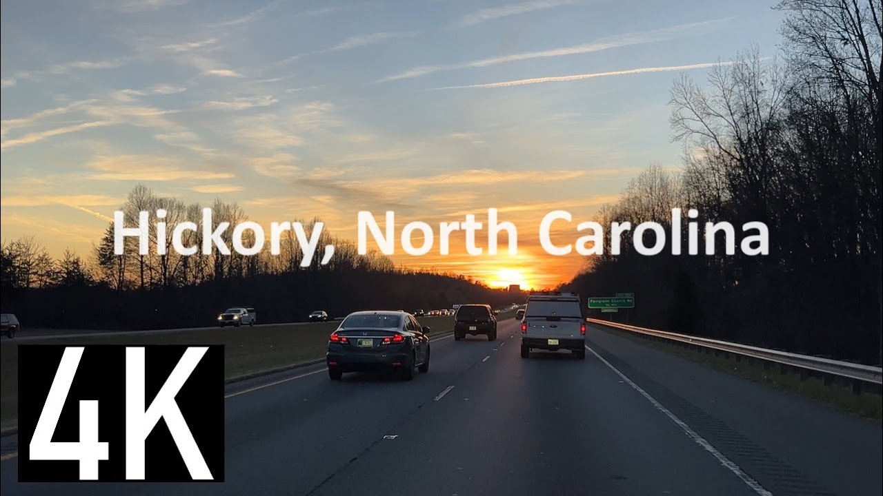Hickory, North Carolina 4K Driving Street Tour - Driving to Downtown Hickory - Best Places to Live