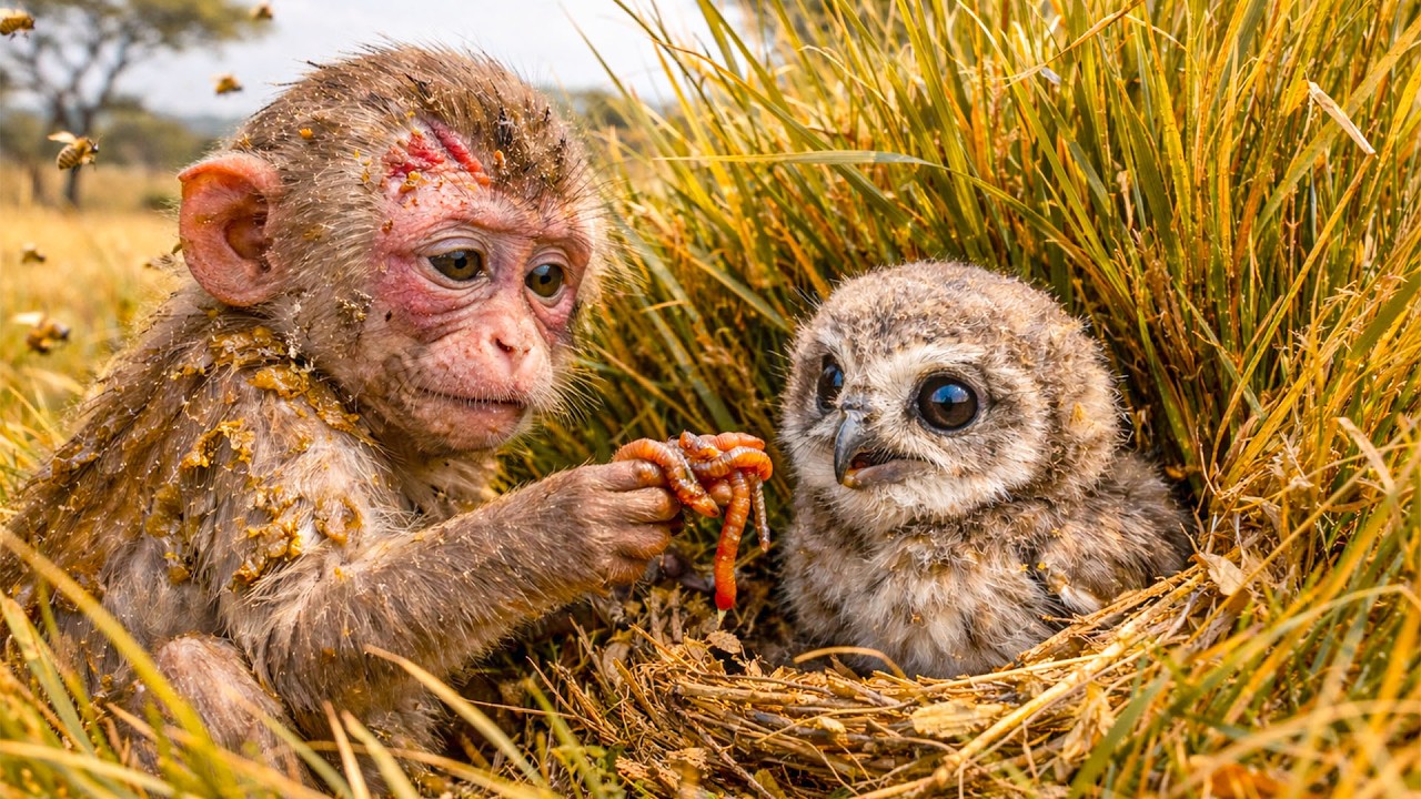 Baby Monkey vs Angry Bees &mdash; The Ending Will Shock You | Wildlife Rescue Documentary 🐝 #MonkeyVsBees