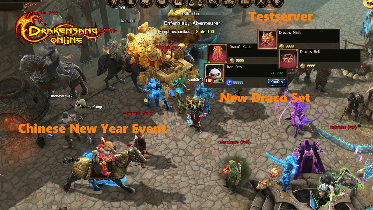 Testserver | Drakensang Online | Chinese New Year - New Draco Set