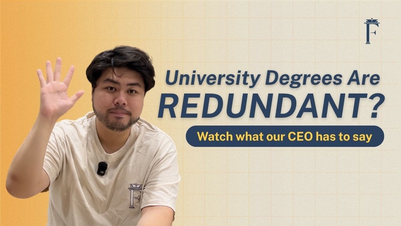 University degrees are redundant? Watch what CEO of First Principles Education has to say.