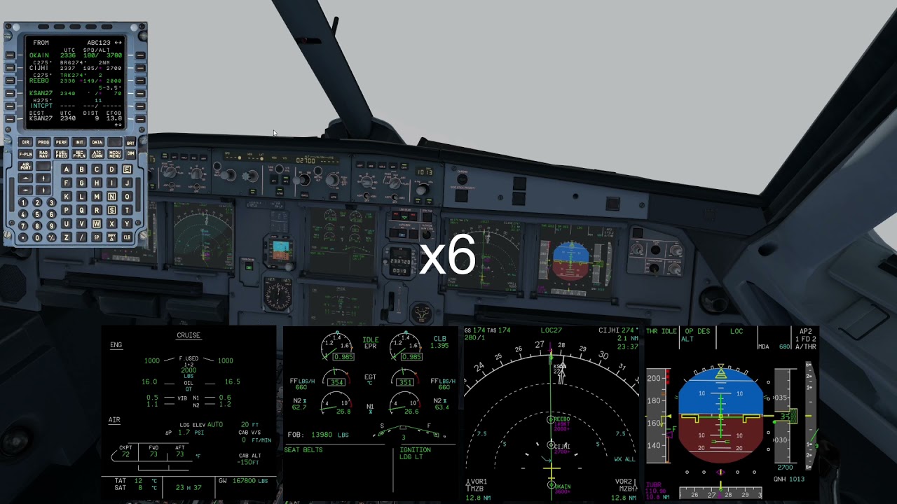 [X-plane11 Toliss A321 Procedure] LOC approach