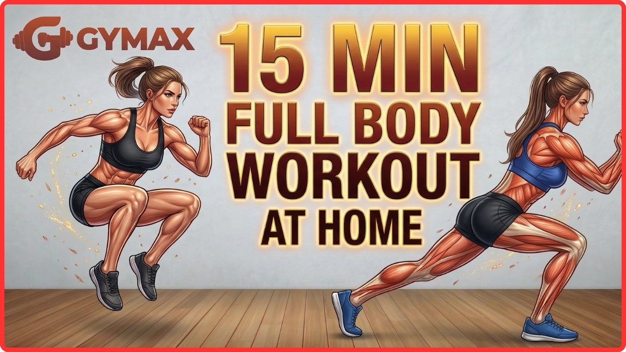 15 Min Full Body Workout At Home (No Equipment) | Fast Fat Burn