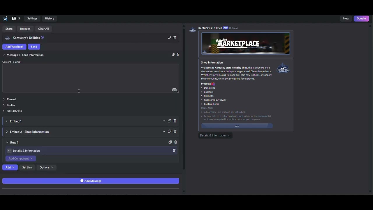 Quick tutorial on how to do a dropdown menu on discohook!