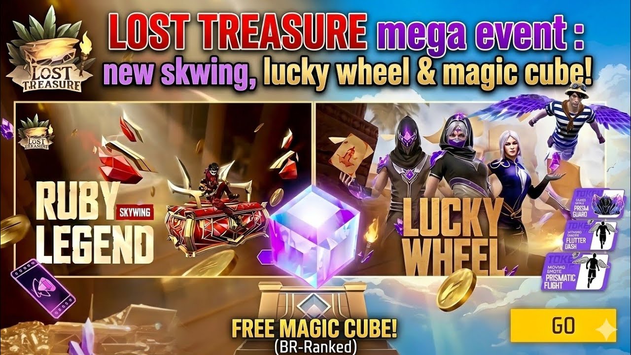 LOST TREASURE EVENT ✨ TONIGHT UPDATE OF FREE FIRE 🔥FREE FIRE NEW EVENT 💯 FF NEW EVENT ✅ HYPER MISHRA