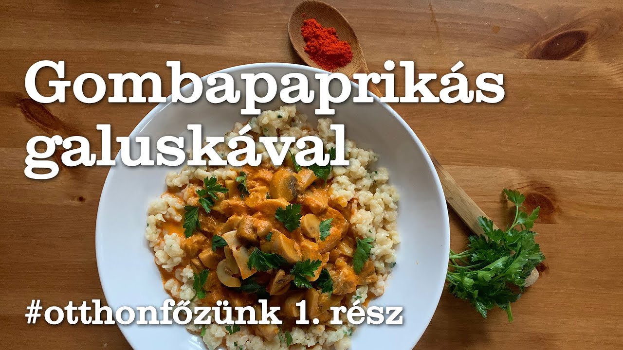Gombapaprikás sűrítés nélkül, #otthonfőzünk 1. rész - Bicsár Attila, chef