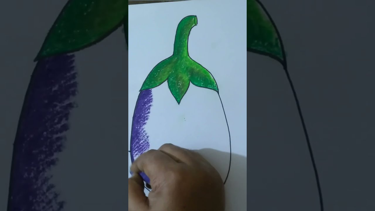 brinjal drawing easy #shorts #youtubeshorts #viral #drawing #art