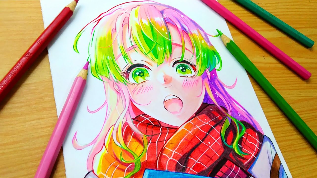 Drawing Mitsuri Kanroji! (鬼滅の刃) | Kuroito Art