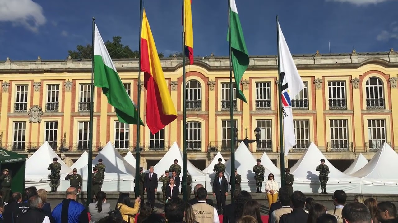 Colombia, Bogota Parliamentary elections 2018. Grand opening of the voting day.