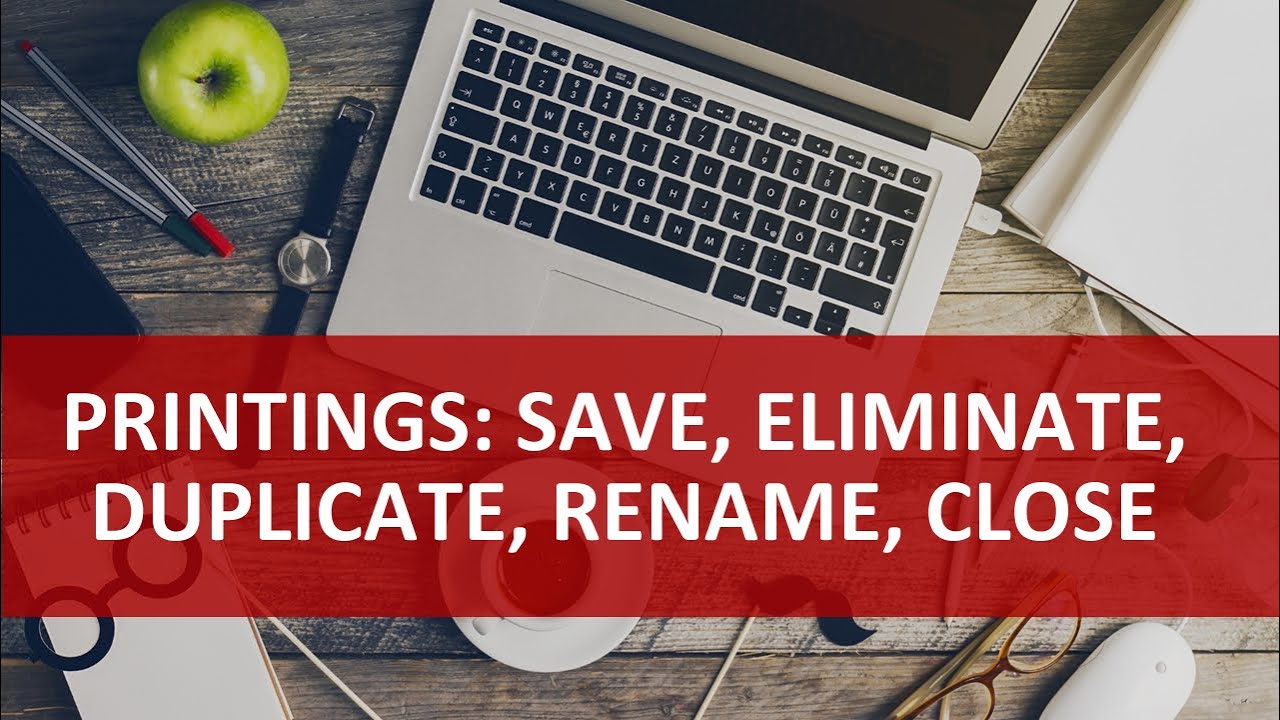 Nios4 data management systems Printings 5: save, eliminate, duplicate,  rename and close
