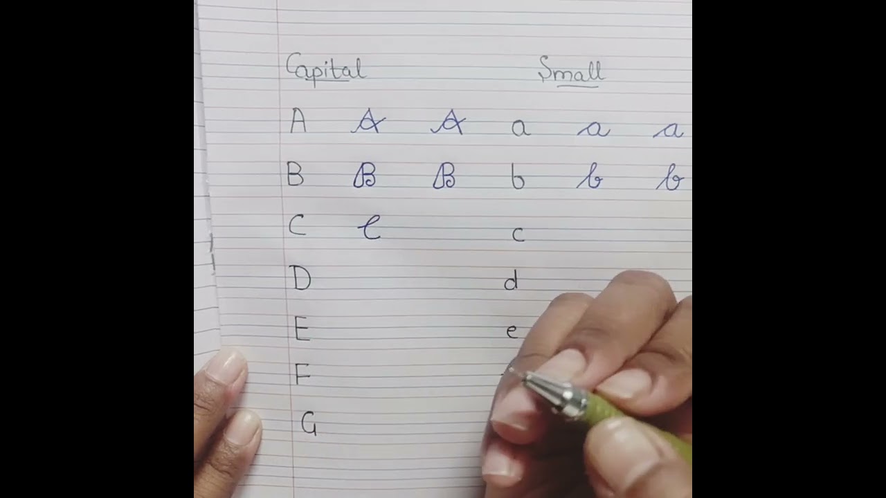 Learn to write Cursive writing in both capital & small letters from A-Z ✍🏻 | Part-1 | Short video 