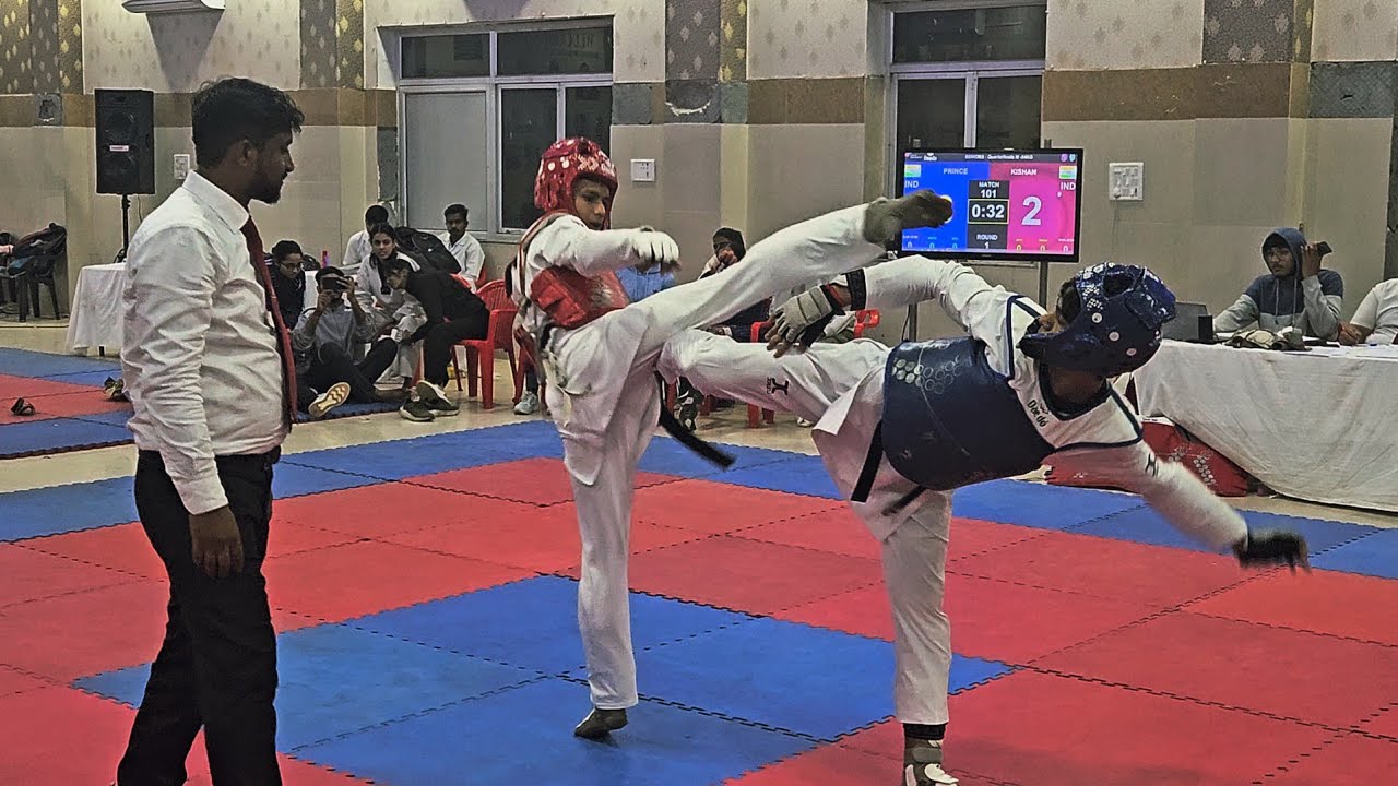 Taekwondo Full Fight | 🔵PRINCE (IND) vs Kishan🔴 | 54kg Category | #taekwondo 