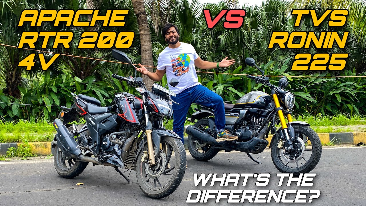TVS Ronin 225 vs TVS Apache RTR 200 4V - Ride Comparison - Same Family but Different Bikes