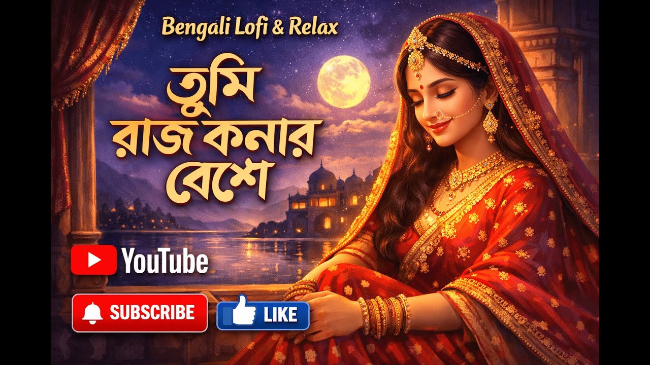 তুমি রাজকন্যার বেশে | Bengali Lofi Song | Relax & Chill | Bangla Lofi Music 2025