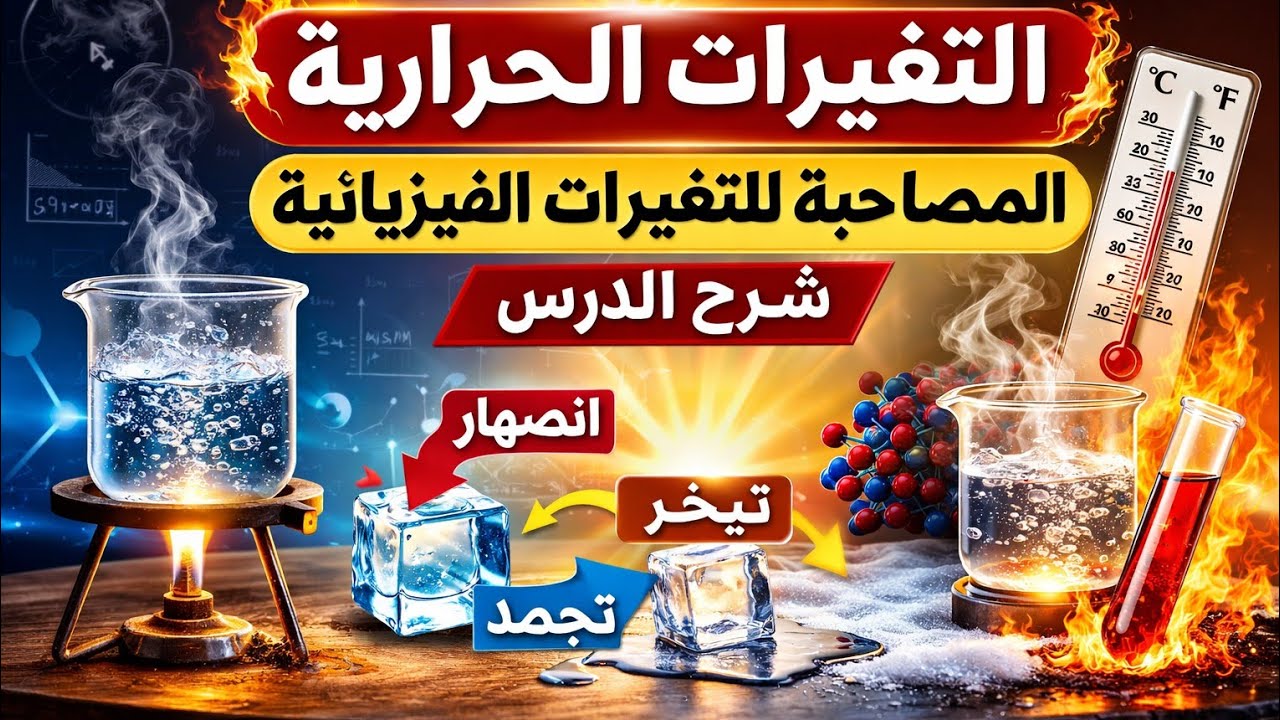 شرح درس التغيرات الحرارية المصاحبة للتغيرات الفيزيائية علوم الصف الثاني الإعدادي الترم الثاني 2026 