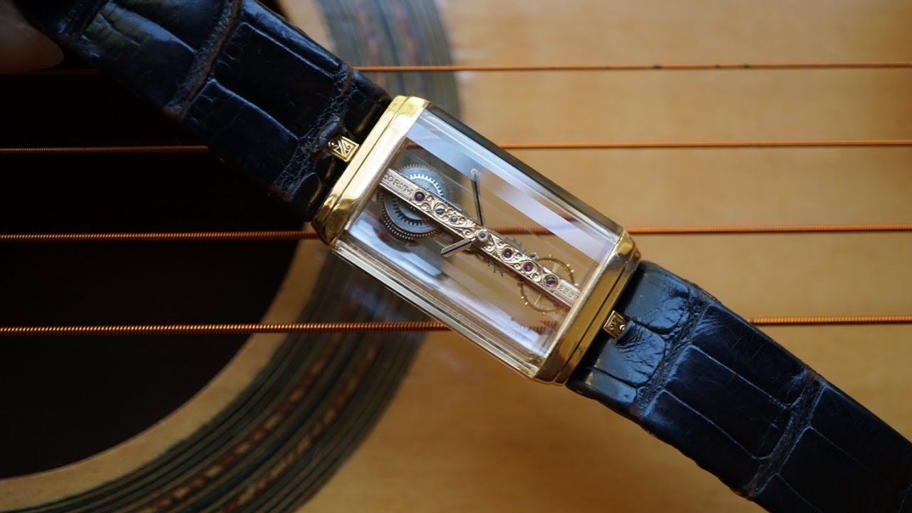 Corum Golden Bridge Skeleton 1315056 18k Gold Rare Watch 1990s