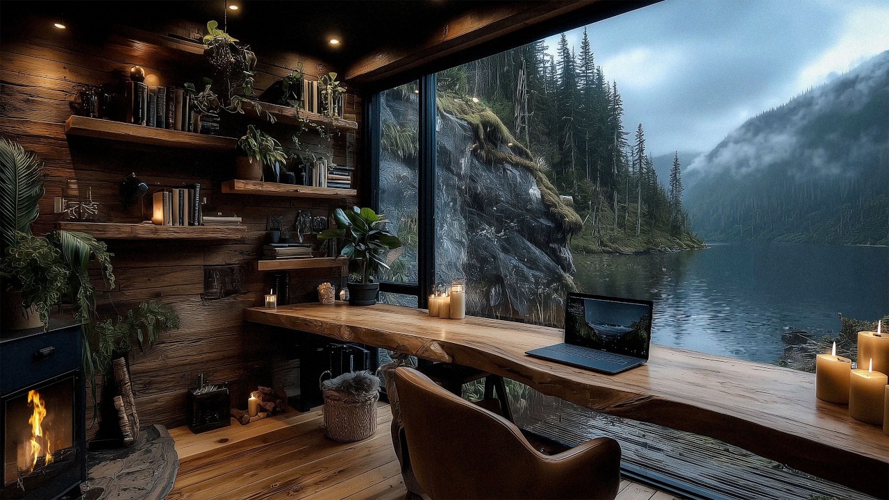 Quiet Forest Lake Workspace | Deep Focus Music for Studying, Coding & Creative Work