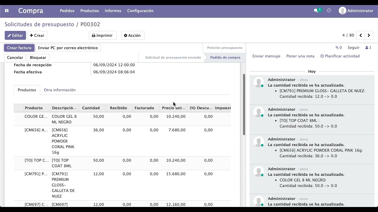 Cómo Cancelar una Orden de Compra con Entradas en Inventario - Odoo 14
