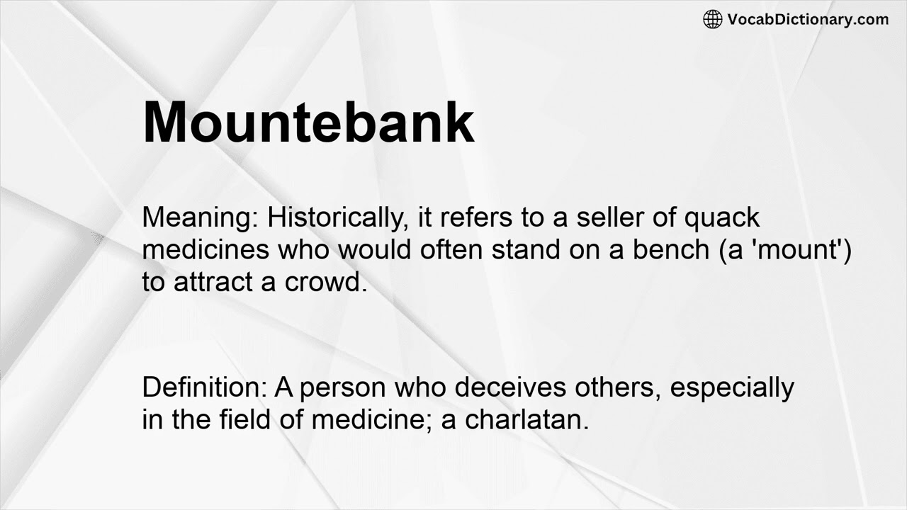 Mountebank Meaning