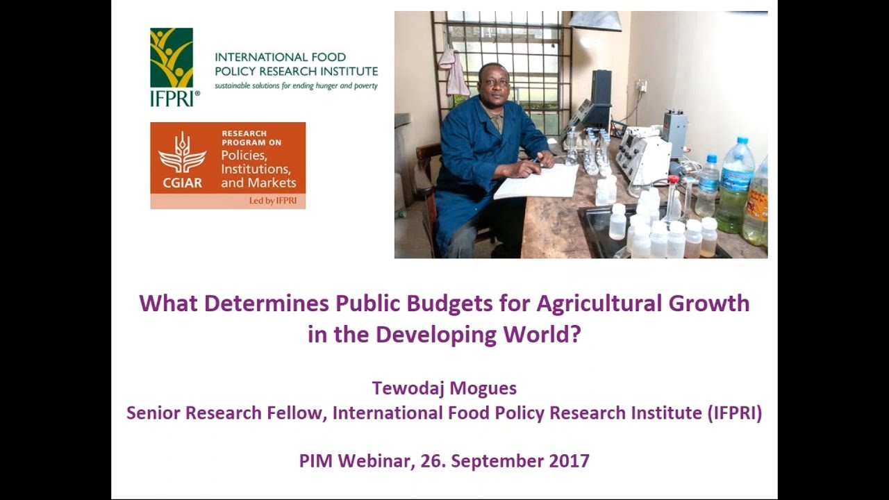 What determines public budgets for agricultural growth in the developing world?