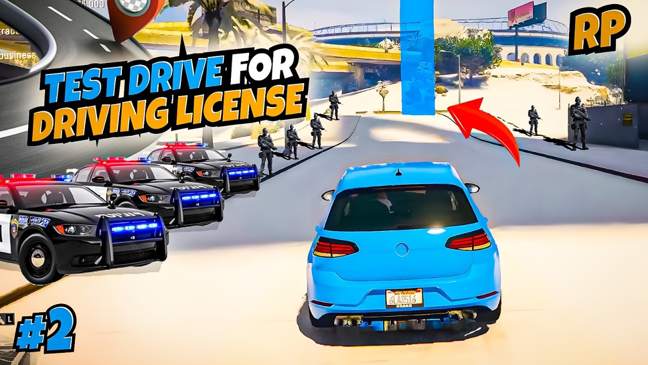 Test Drive For Driving License In Gta V Grand RP | EP 2 | #gtav #gameplay #rp