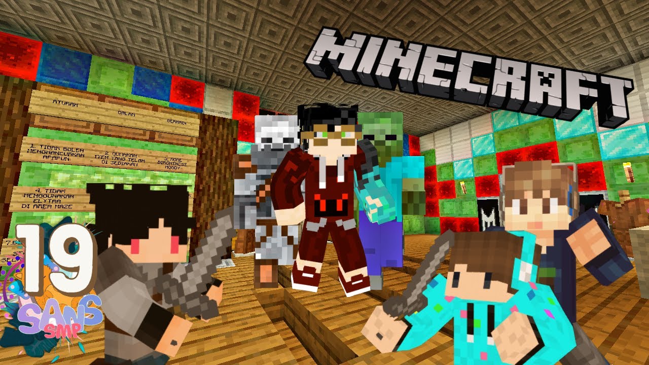 MEMBER SANS SMP Bisa Melewati MAZE ADVENTURE KITA INI!? #19 |SANS SMP| Minecraft Indonesia