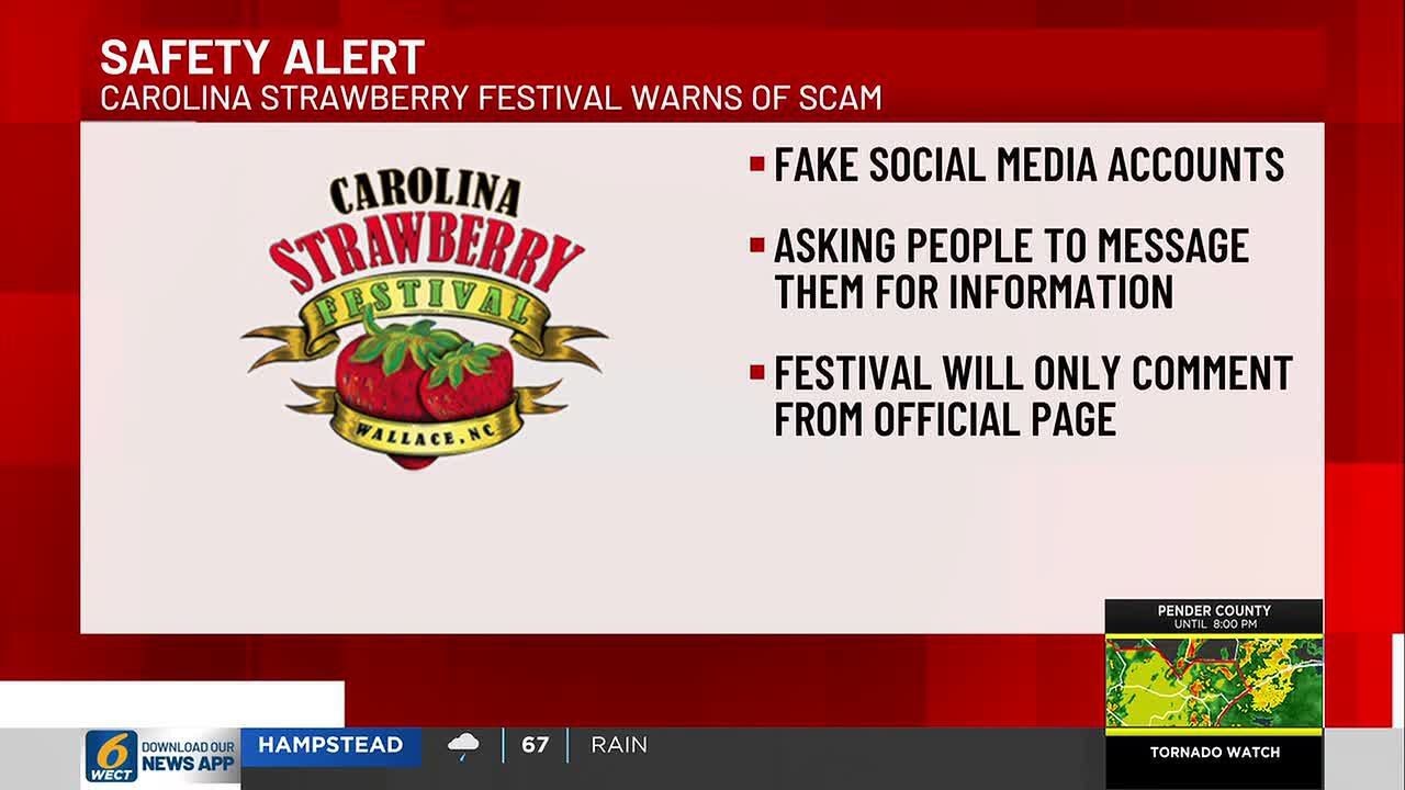 Организаторы фестиваля Carolina Strawberry Festival предупреждают о мошенничестве в социальных се...