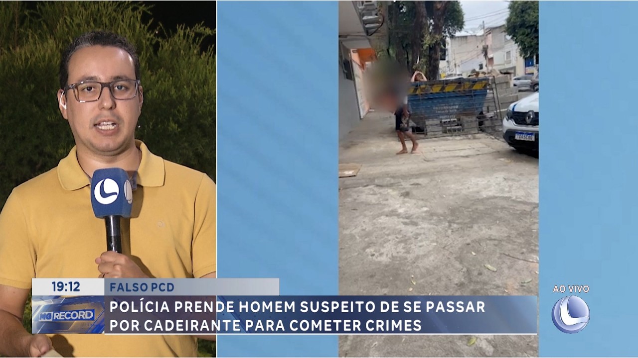 Falso PCD: Homem é preso por fingir ser cadeirante para crimes.