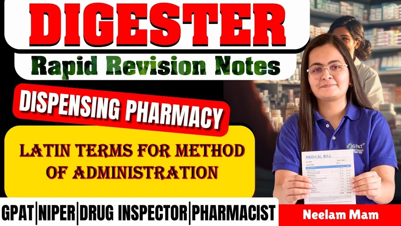 D-148 | Latin Terms for Method of Administration - Dispensing Pharmacy | Rapid revision notes