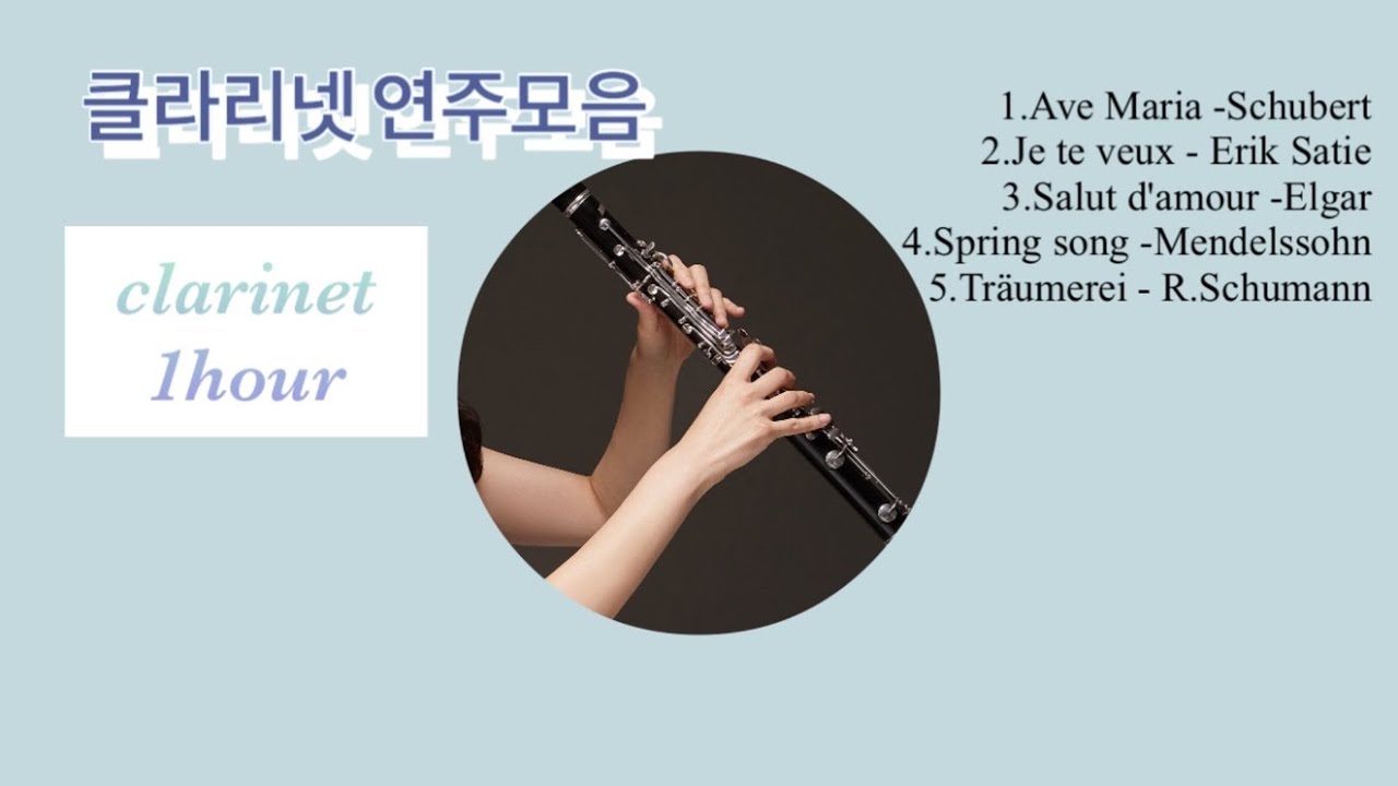 [1시간] 클라리넷으로 듣는 클래식연주 연속재생 clarinet classical music