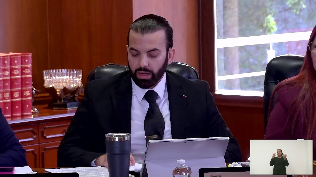 Sesión del Pleno del Supremo Tribunal de Justicia del Estado de Tamaulipas.