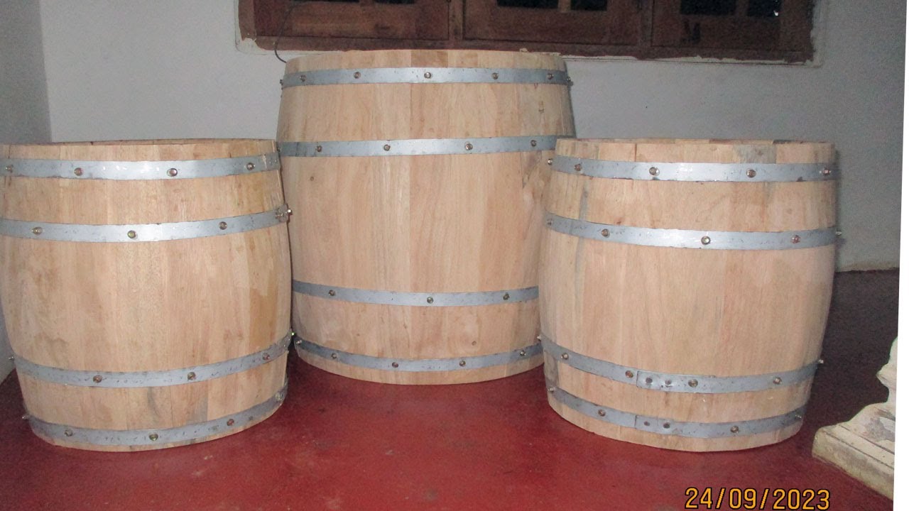 how to make wood barrel .easy way