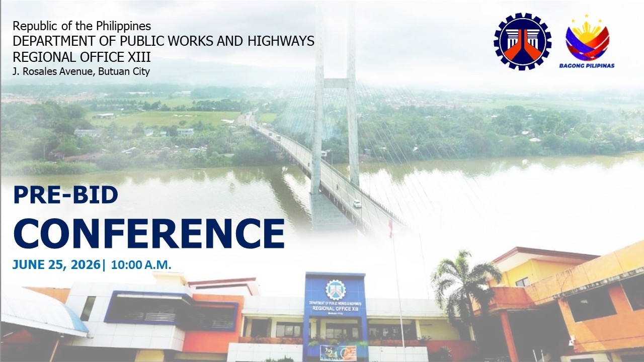 Procurement Livestream for DPWH Regional Office XIII on June 25, 2026