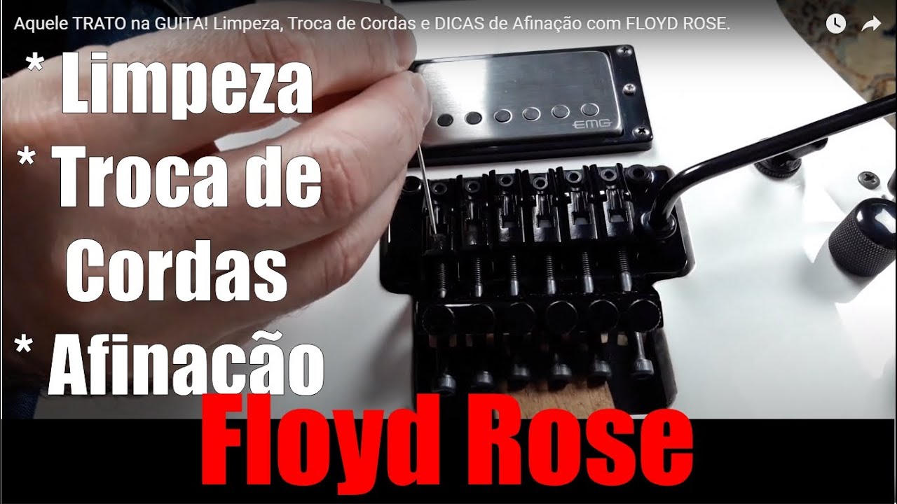 Aquele TRATO na GUITA! Limpeza, Troca de Cordas e DICAS de AFINAÇÃO com FLOYD ROSE.