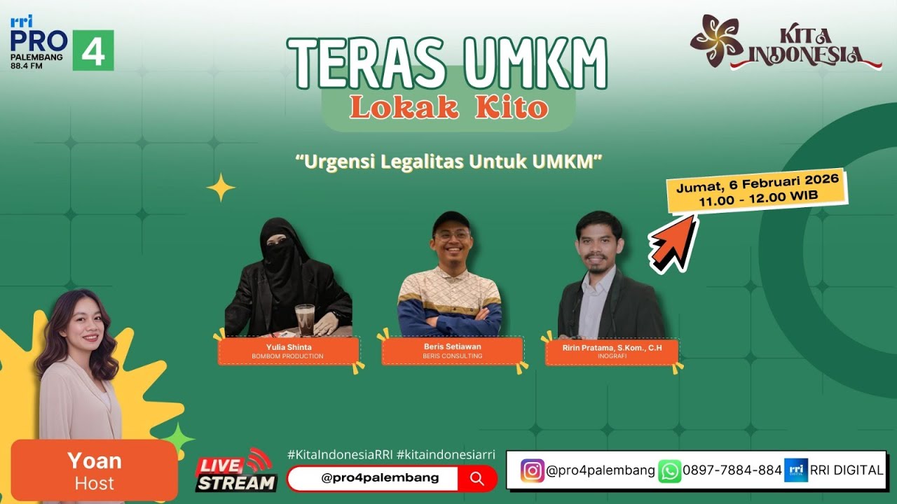 TERAS UMKM| RRI PALEMBANG - JUM'AT, 06 FEBRUARI 2026