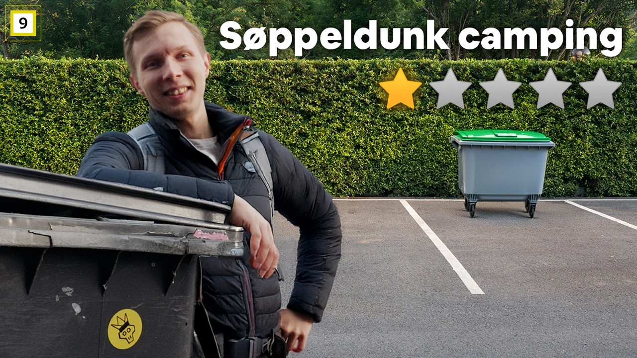 Sover i søppelbøtte: Snikcamping