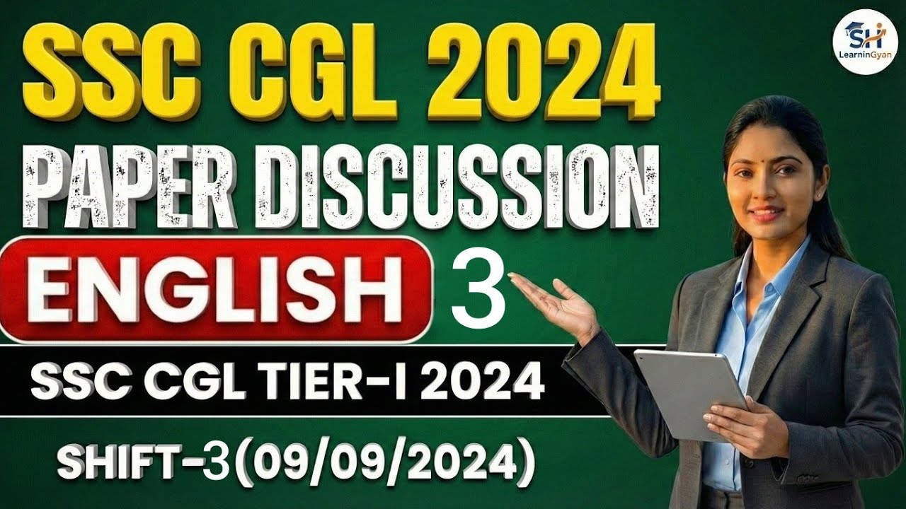 SSC CGL 2024 Tier-1 | English Paper Solution | 9th Sept (Shift 3) | Complete Analysis -3