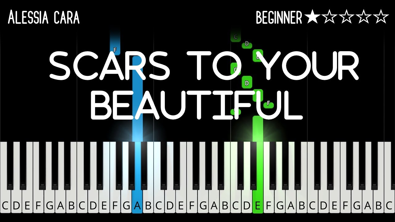 Alessia Cara - Scars To Your Beautiful - EASY Piano Tutorial