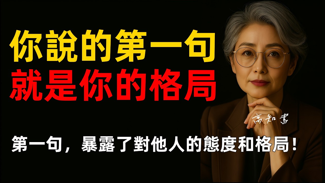 為什麼第一句話最能看出人品？|溝通技巧 |社交技巧 |提升氣場 |人際關係 |高情商溝通 |格局提升 |燈下心語