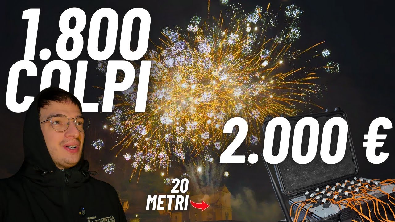 Il mio SPETTACOLO PIROTECNICO di CAPODANNO 2025 al LAGO: più di 1800 COLPI in 10 minuti!