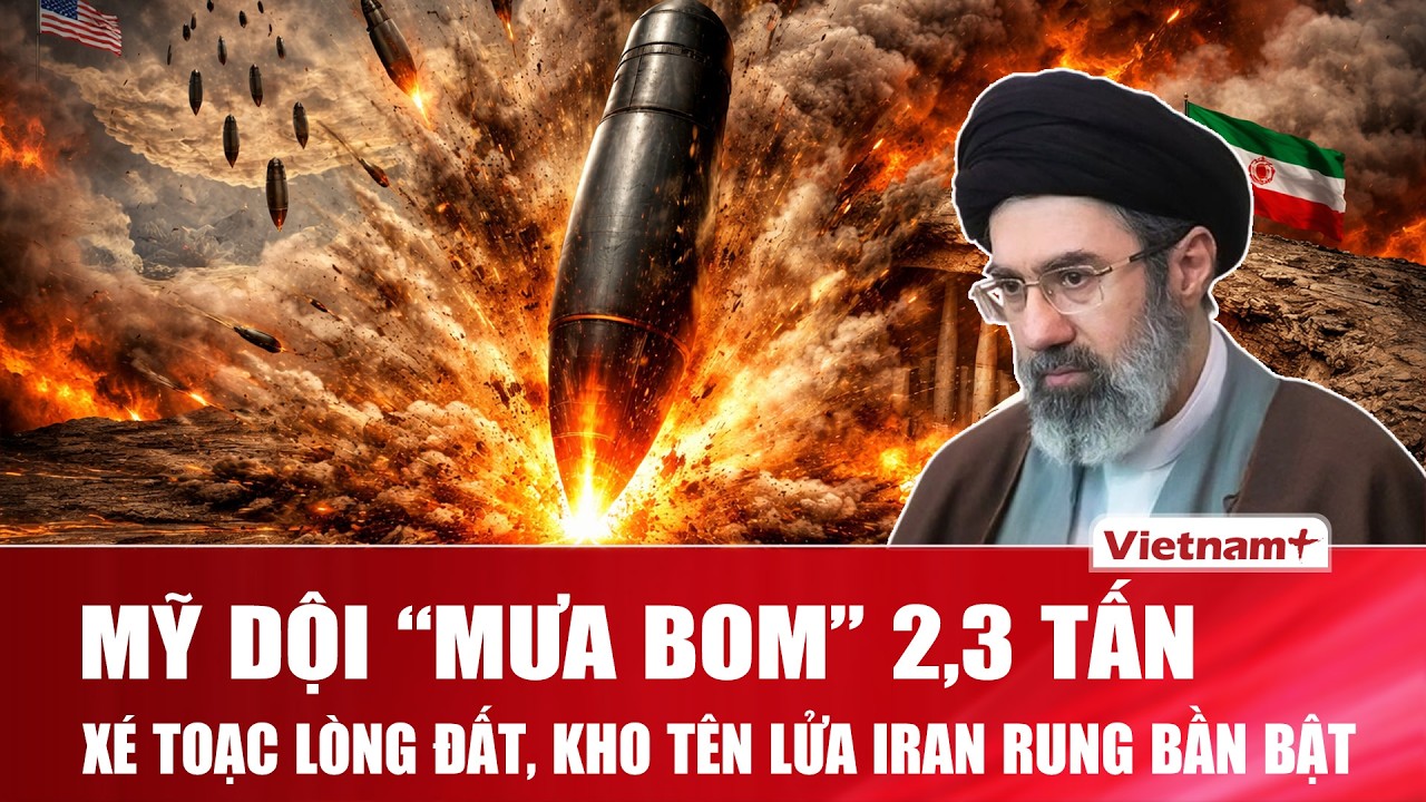 Mỹ trả đũa tàn khốc: “Mưa bom” xuyên phá 2,3 tấn “xé toạc lòng đất”, kho tên lửa Iran rung bần bật