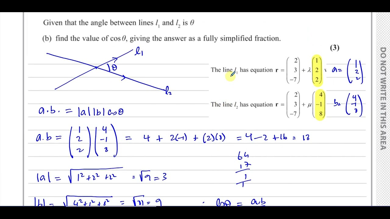 [8] WMA14/01 (Edexcel) IAL P4 October 2023, Q6, Vectors, Angles, Isoceles Triangles