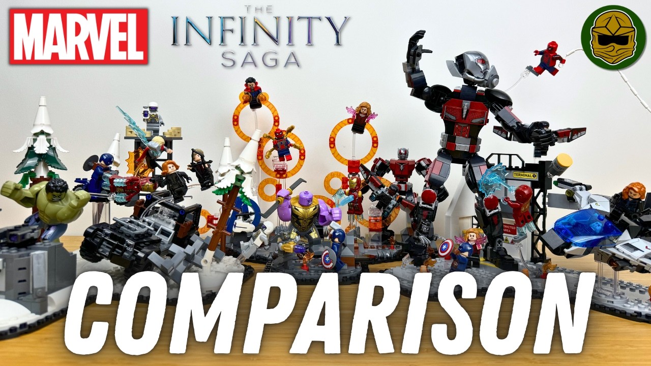Культовые сцены, неудачный дизайн: сравнение диорам LEGO Marvel Infinity Saga! 76291 76314 76323