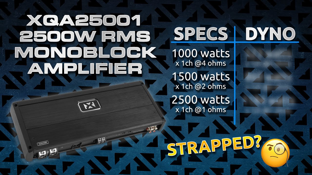 AMP DYNO  - XQA25001 - XQ-Series SQ Hi-Res Strappable Monoblock Amplifier