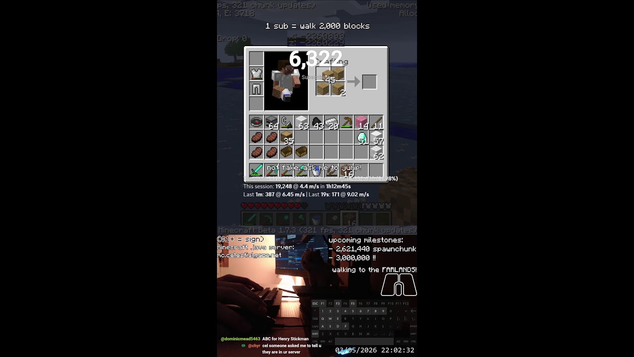 Journey to Minecraft's Corner Farlands #73 (2,246,422, 17.9%)