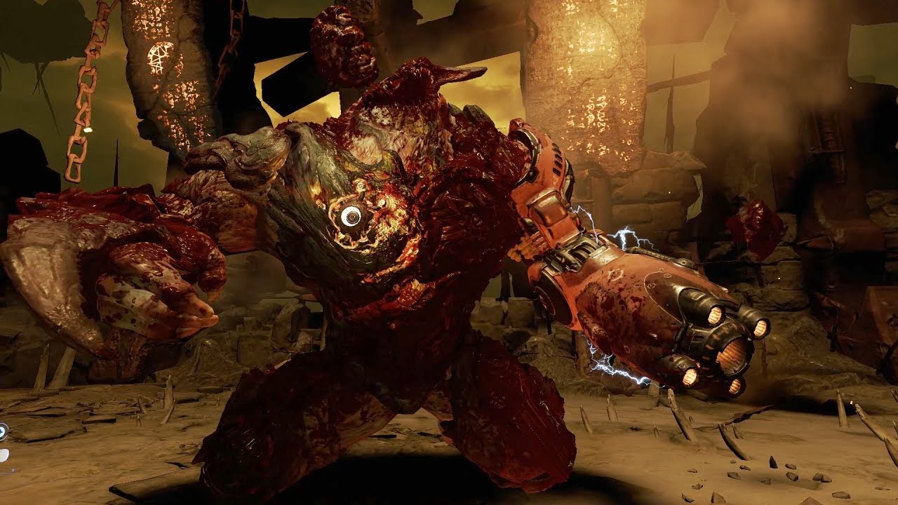 DOOM - Cyberdemon Boss Fight [ No Damage ] Nightmare / No HUD 1440p60Fps
