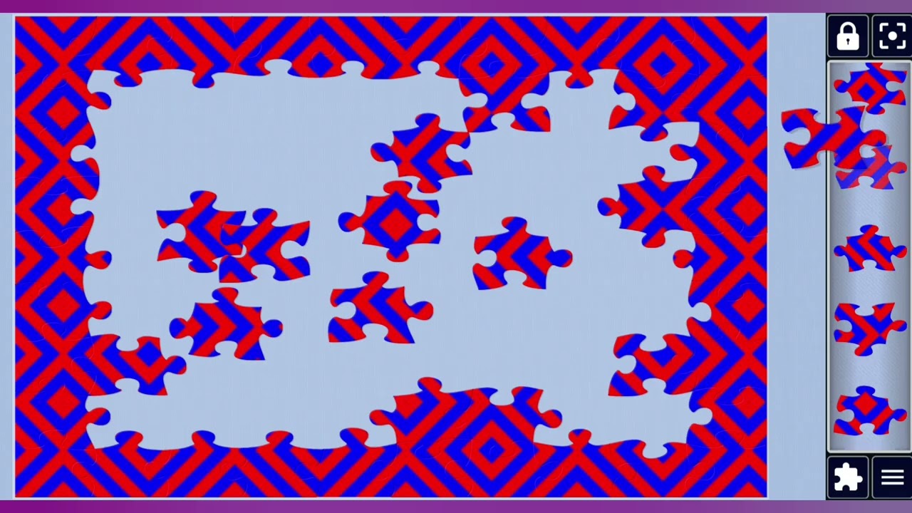 Red & Blue Diamond Lattice pattern💜🟪||Colorful puzzles image🧩||