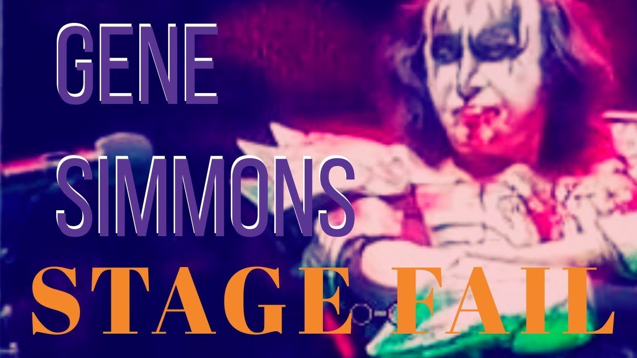 Джин Симмонс KISS Concert Fail-ломает подставку для микрофона-...