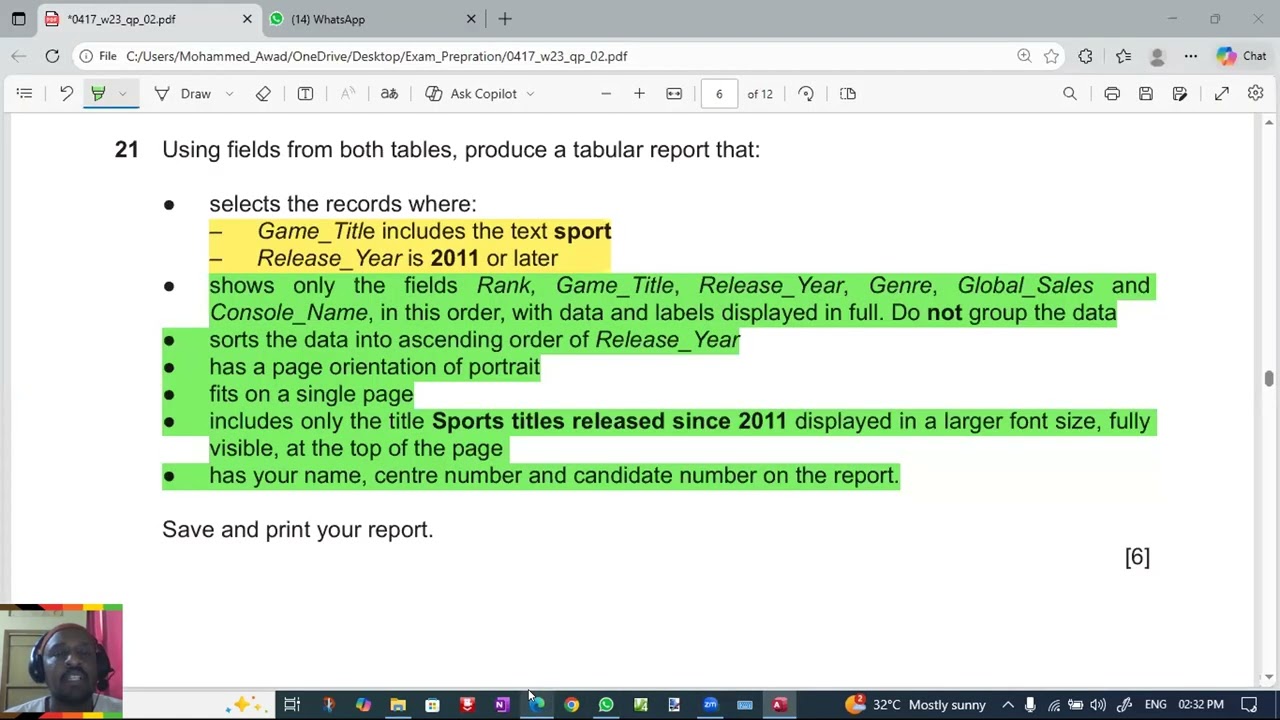 Video 2   5   How to Create a report for exising query