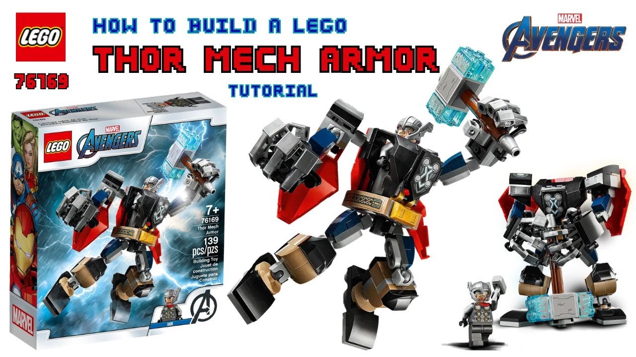 How to Build a LEGO Marvel Thor Mech Armor Avengers Superhero Set 76169