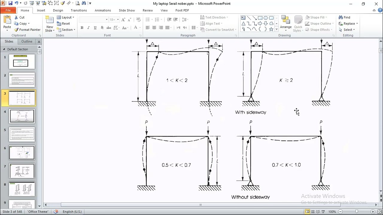 COL. 2 Design ACI 308 19متي يكون المنشأ Non sway Braced او يكون Sway not Braced وطبقا للكود الامريكي
